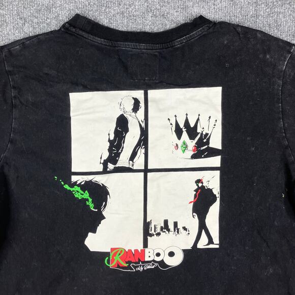 Ranboo T-Shirt Men's L Black Graphic Print Cotton Short Sleeve YouTuber Merch - Picture 1 of 9